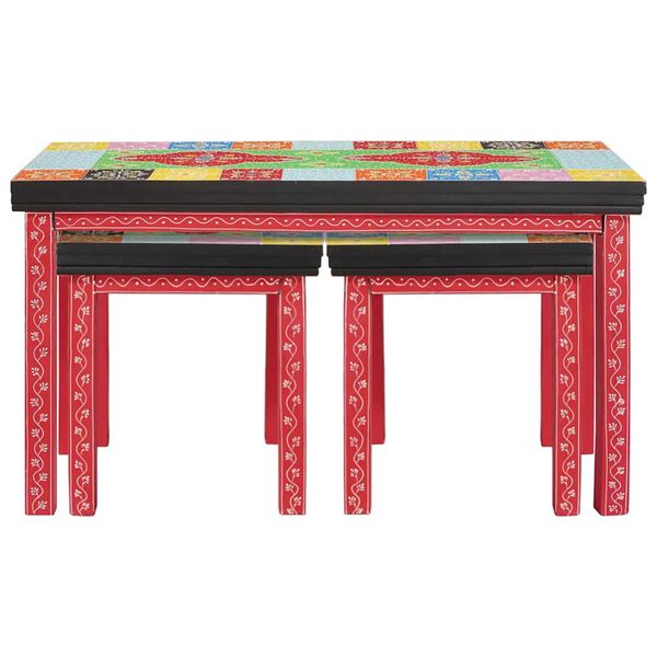 vidaXL Τραπέζι Σαλονιού με Στηρίγματα Καφέ 38 x 38 x 41.5 εκ