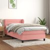 vidaXL &Kappa;&rho;&epsilon;&beta;ά&tau;&iota; Boxspring &mu;&epsilon; &Sigma;&tau;&rho;ώ&mu;&alpha; &Rho;&omicron;&zeta; 90x200 &epsilon;&kappa;. &Beta;&epsilon;&lambda;&omicron;ύ&delta;&iota;&nu;&omicron;