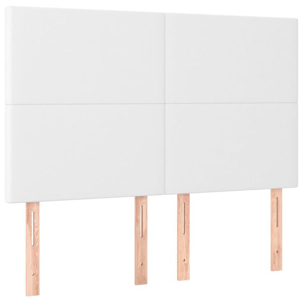 vidaXL Κεφαλάρια Κρεβατιού 4 τεμ. Λευκά 72x5x78/88 εκ. Συνθετικό Δέρμα
