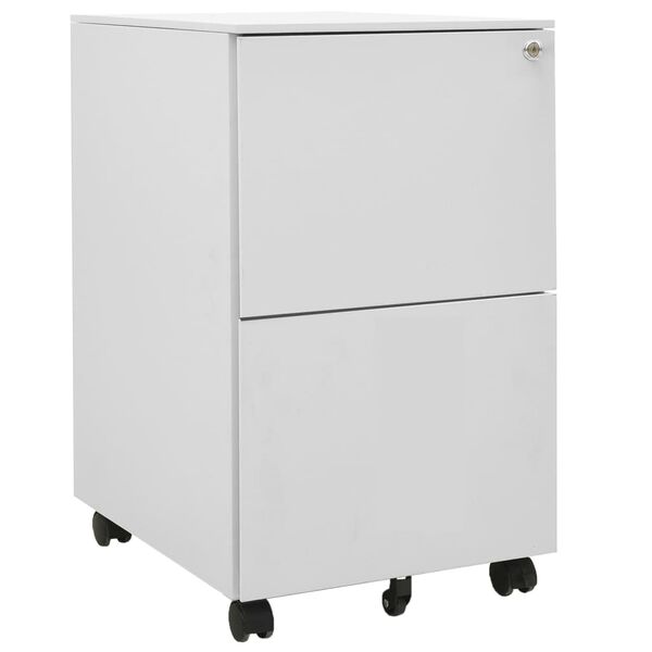 vidaXL Αρχειοθήκη Φορητή Ανοιχτό Γκρι 39 x 45 x 67 εκ. Ατσάλινη