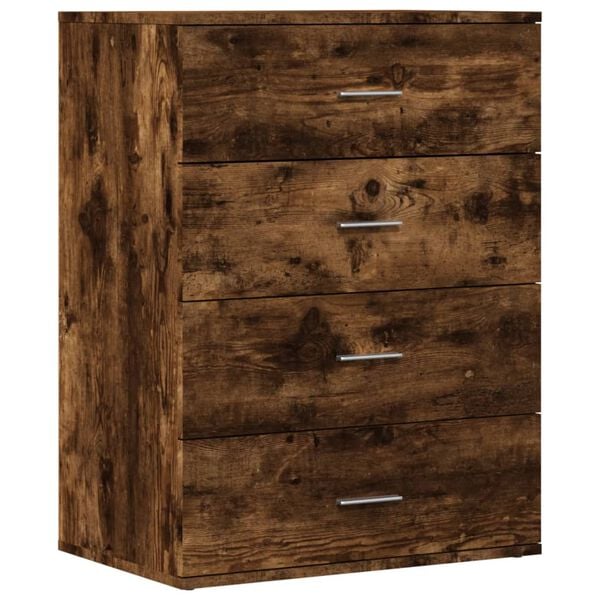 vidaXL Συρταριέρα Καπνιστή Δρυς 60 x 39 x 80 εκ. από Επεξεργ. Ξύλο