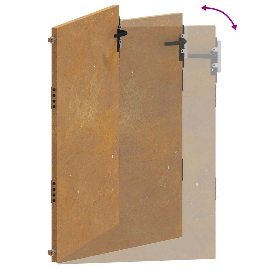 vidaXL Πύλη Κήπου 105 x 155 εκ. από Ατσάλι Corten