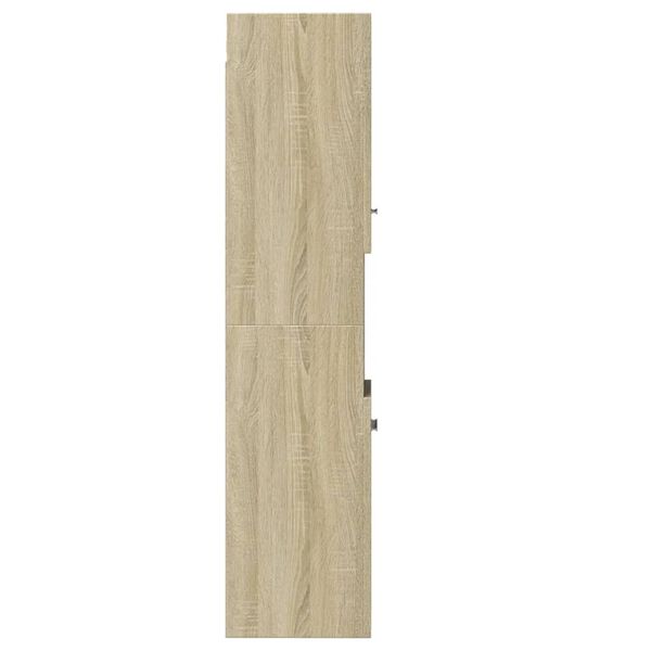 vidaXL Στήλη Μπάνιου Sonoma Δρυς 30 x 30 x 130 εκ. από Επεξ. Ξύλο