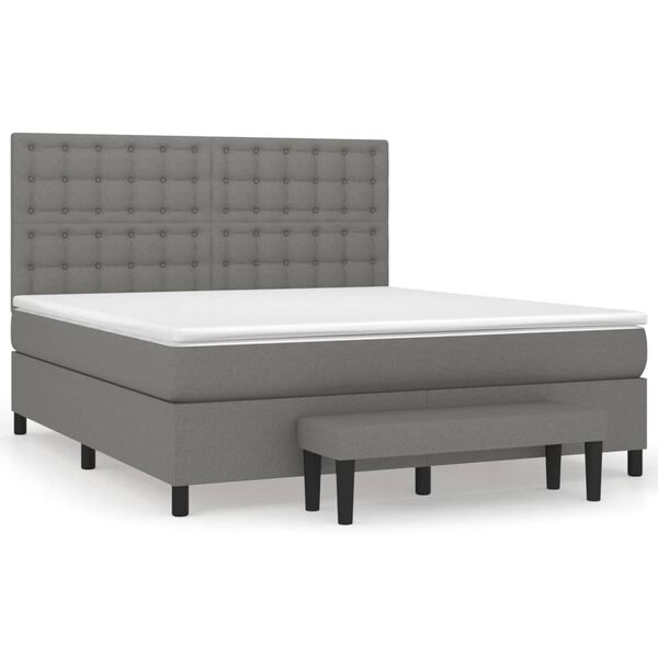 vidaXL &Kappa;&rho;&epsilon;&beta;ά&tau;&iota; Boxspring &mu;&epsilon; &Sigma;&tau;&rho;ώ&mu;&alpha; &Sigma;&kappa;&omicron;ύ&rho;&omicron; &Gamma;&kappa;&rho;&iota; 160x200 &epsilon;&kappa; &Upsilon;&phi;&alpha;&sigma;&mu;ά&tau;&iota;&nu;&omicron;