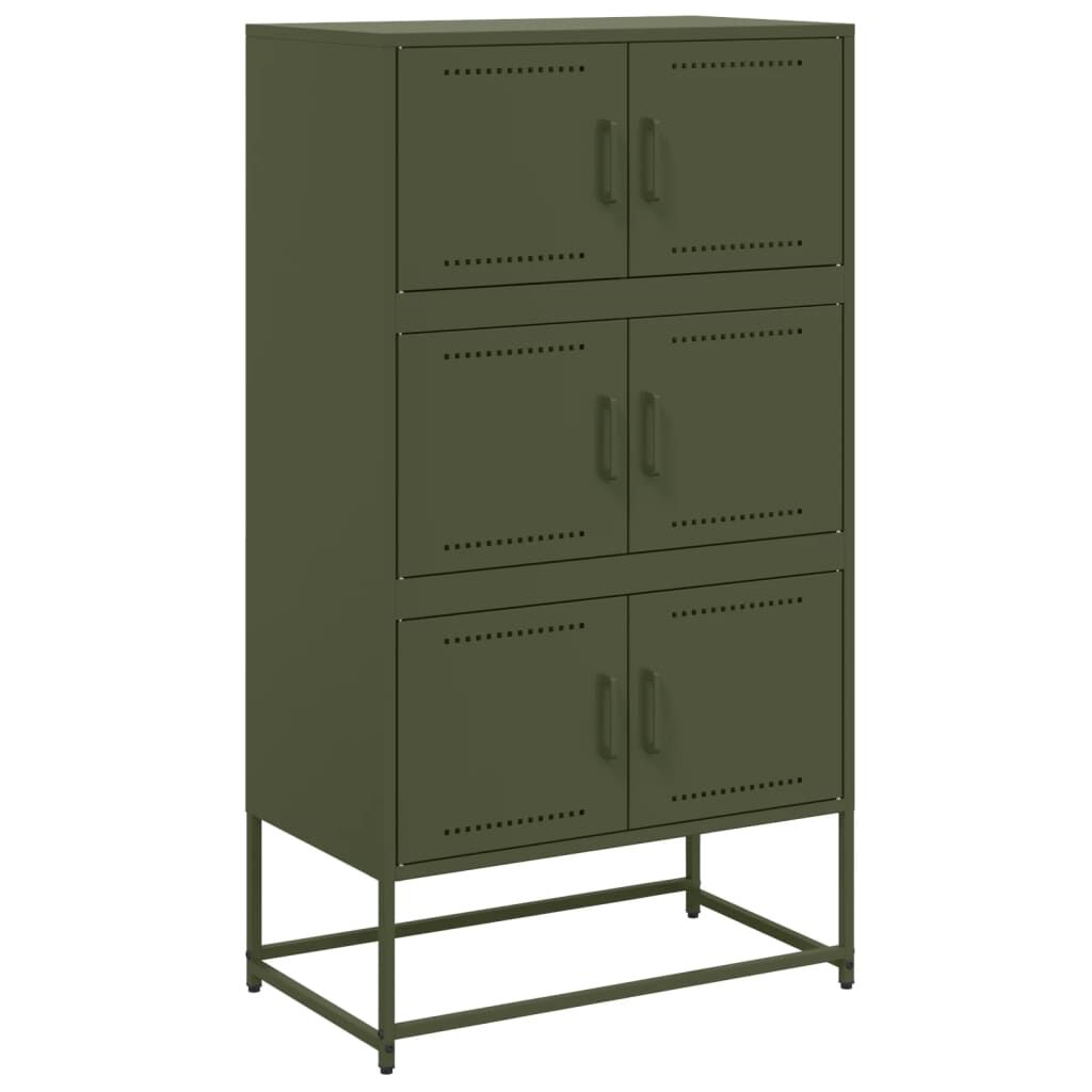 vidaXL Ντουλάπι Πράσινο Λαδί 68,5x38,5x123,5 εκ. από Ατσάλι