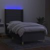 vidaXL &Kappa;&rho;&epsilon;&beta;ά&tau;&iota; Boxspring &mu;&epsilon; &Sigma;&tau;&rho;ώ&mu;&alpha; & LED &Sigma;&kappa;.&Gamma;&kappa;&rho;&iota; 90x190 &epsilon;&kappa;. &Upsilon;&phi;&alpha;&sigma;&mu;ά&tau;&iota;&nu;&omicron;