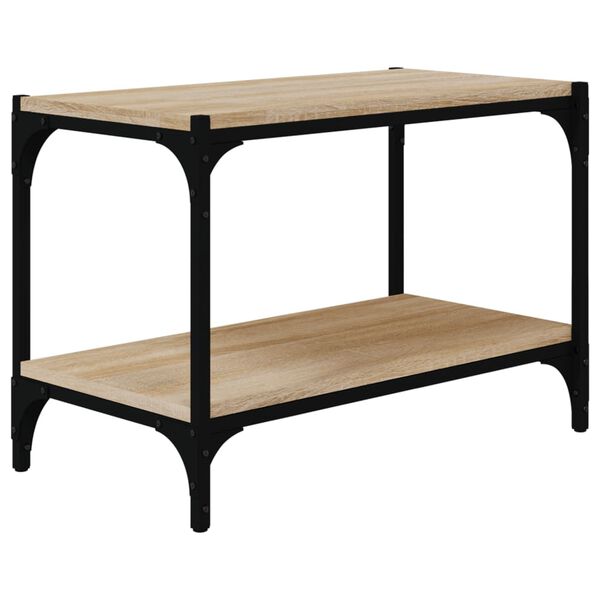 vidaXL Έπιπλο Τηλεόρασης Sonoma Δρυς 60x33x41 εκ. Επεξ. Ξύλο & Ατσάλι