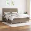 vidaXL &Kappa;&rho;&epsilon;&beta;ά&tau;&iota; Boxspring &mu;&epsilon; &Sigma;&tau;&rho;ώ&mu;&alpha; Taupe 180x200 &epsilon;&kappa;. &Upsilon;&phi;&alpha;&sigma;&mu;ά&tau;&iota;&nu;&omicron;
