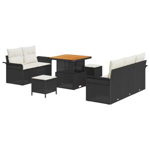 vidaXL &Sigma;&epsilon;&tau; &Kappa;&alpha;&nu;&alpha;&pi;έ &Kappa;ή&pi;&omicron;&upsilon; &mu;&epsilon; &mu;&alpha;&xi;&iota;&lambda;ά&rho;&iota; 8 pcs &Mu;&alpha;ύ&rho;&omicron; &sigma;&upsilon;&nu;&theta;&epsilon;&tau;&iota;&kappa;ό &rho;&alpha;&tau;ά&nu;