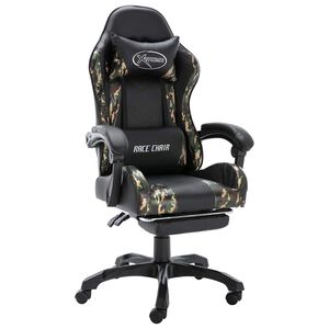 vidaXL &Kappa;&alpha;&rho;έ&kappa;&lambda;&alpha; Racing &mu;&epsilon; &Upsilon;&pi;&omicron;&pi;ό&delta;&iota;&omicron; &Mu;&alpha;ύ&rho;&omicron;/&Pi;&alpha;&rho;&alpha;&lambda;&lambda;&alpha;&gamma;ή &alpha;&pi;ό &Sigma;&upsilon;&nu;&theta;&epsilon;&tau;&iota;&kappa;ό &Delta;έ&rho;&mu;&alpha;