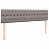 vidaXL Οθωμανικό κρεβάτι με στρώμα Taupe 180x200cm ύφασμα