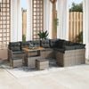 vidaXL Σετ Καναπέ Κήπου 12 pcs Γκρι συνθετικό ρατάν