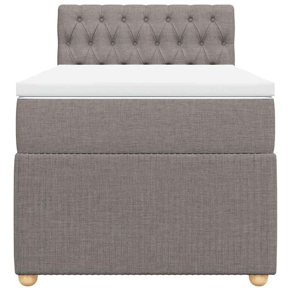 vidaXL &Kappa;&rho;&epsilon;&beta;ά&tau;&iota; Boxspring &mu;&epsilon; &Sigma;&tau;&rho;ώ&mu;&alpha; Taupe 90x190 &epsilon;&kappa;.&Upsilon;&phi;&alpha;&sigma;&mu;ά&tau;&iota;&nu;&omicron;