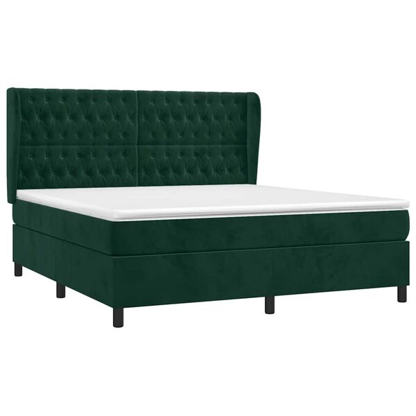 vidaXL &Kappa;&rho;&epsilon;&beta;ά&tau;&iota; Boxspring &mu;&epsilon; &Sigma;&tau;&rho;ώ&mu;&alpha; &Sigma;&kappa;&omicron;ύ&rho;&omicron; &Pi;&rho;ά&sigma;&iota;&nu;&omicron; 160x200&epsilon;&kappa;. &Beta;&epsilon;&lambda;&omicron;ύ&delta;&iota;&nu;&omicron;