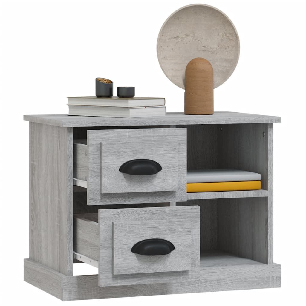vidaXL Κομοδίνο Γκρι Sonoma 60 x 35,5 x 45 εκ.