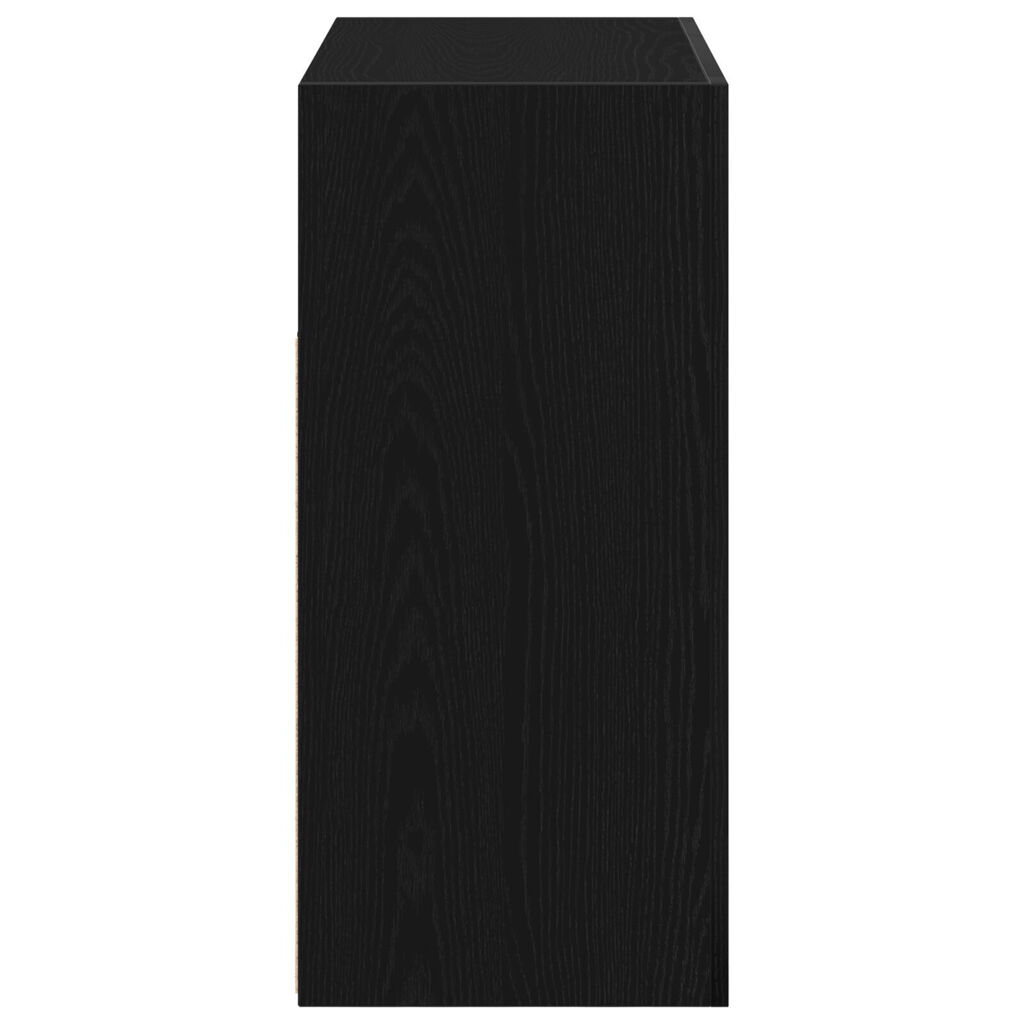 vidaXL Κονσόλα με LED Φώτα Μαύρο Δρυς 80x35x75 εκ από Ξύλο
