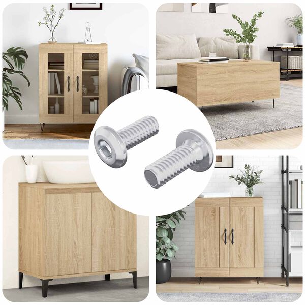 vidaXL &Beta;ί&delta;&alpha; &mu;&epsilon; &kappa;&lambda;&epsilon;&iota;&delta;ί &kappa;&epsilon;&phi;&alpha;&lambda;ή&sigmaf; 2 pcs &Alpha;&sigma;&eta;&mu;ί M6 x 15 mm &Alpha;&tau;&sigma;ά&lambda;&iota;