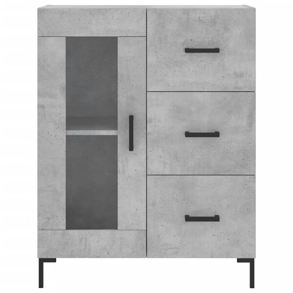 vidaXL Ντουλάπι Γκρι Σκυροδέματος 69,5x34x180 εκ. Επεξεργασμένο Ξύλο