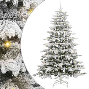 vidaXL Τεχνητό Χριστουγεννιάτικο Δέντρο με Άξονα Λευκό 240 cm