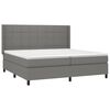 vidaXL &Kappa;&rho;&epsilon;&beta;ά&tau;&iota; Boxspring &mu;&epsilon; &Sigma;&tau;&rho;ώ&mu;&alpha; & LED &Sigma;&kappa;.&Gamma;&kappa;&rho;&iota; 200x200&epsilon;&kappa;. &Upsilon;&phi;&alpha;&sigma;&mu;ά&tau;&iota;&nu;&omicron;