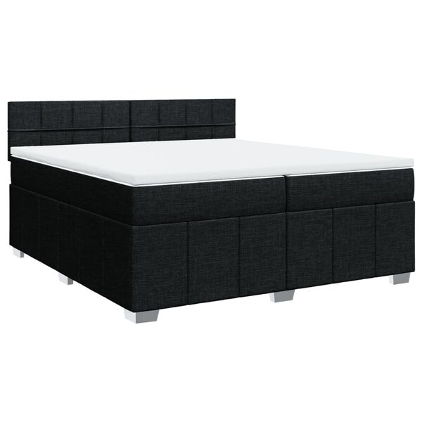 vidaXL &Kappa;&rho;&epsilon;&beta;ά&tau;&iota; Boxspring &mu;&epsilon; &Sigma;&tau;&rho;ώ&mu;&alpha; &Mu;&alpha;ύ&rho;&omicron; 200x200 &epsilon;&kappa;. &Upsilon;&phi;&alpha;&sigma;&mu;ά&tau;&iota;&nu;&omicron;