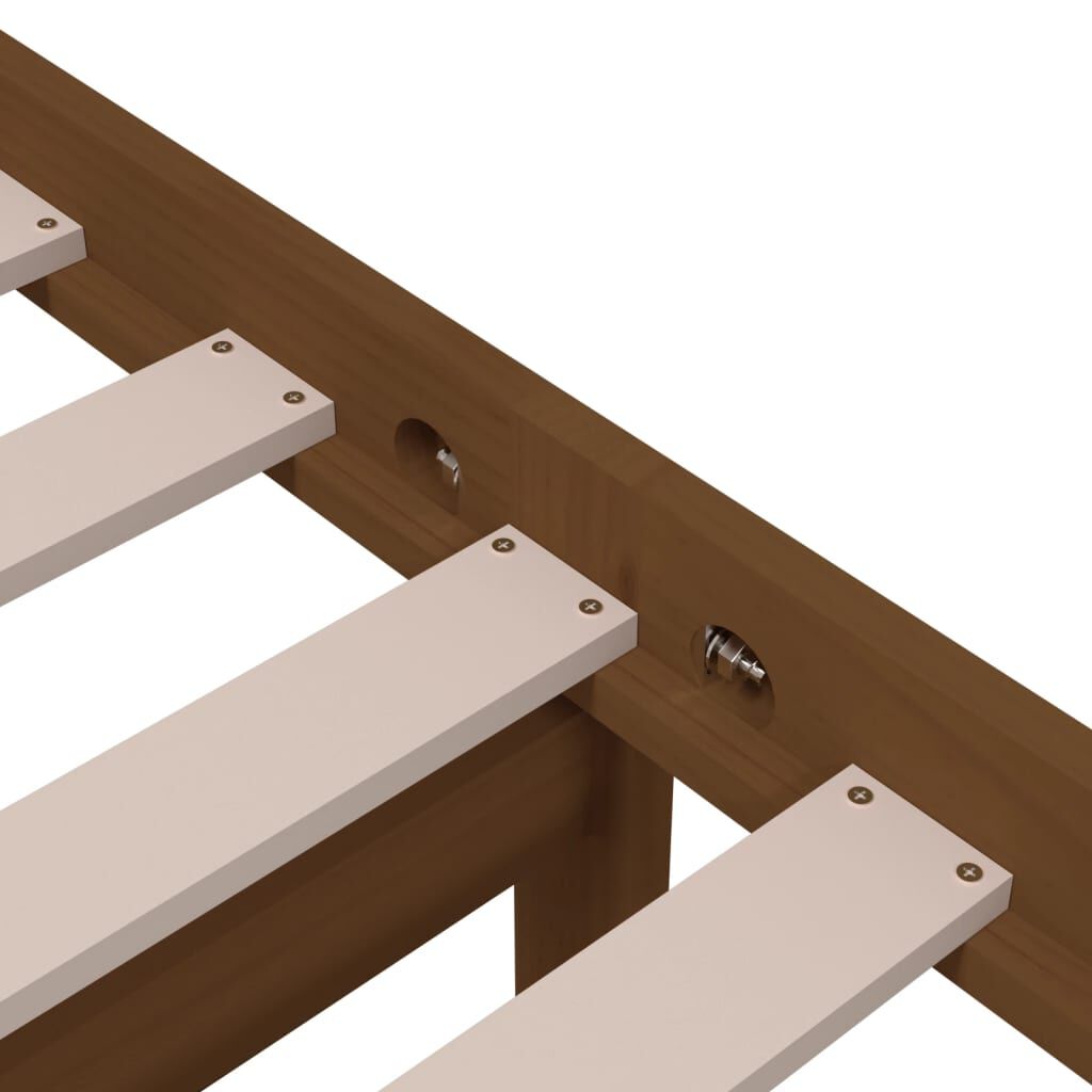 vidaXL Πλαίσιο Κρεβατιού Μελί 75x190 εκ. Ξύλο Πεύκου Small Single