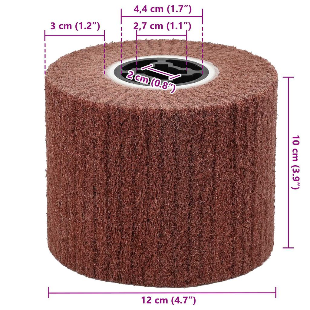 vidaXL Rollers Λείανσης 3 τμχ 240 Γρατζουνιά Συνθετικά Ίνες