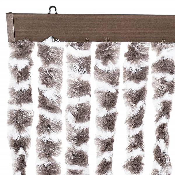 vidaXL Σήτα - Κουρτίνα Πόρτας Taupe / Λευκό 56 x 185 εκ. από Σενίλ