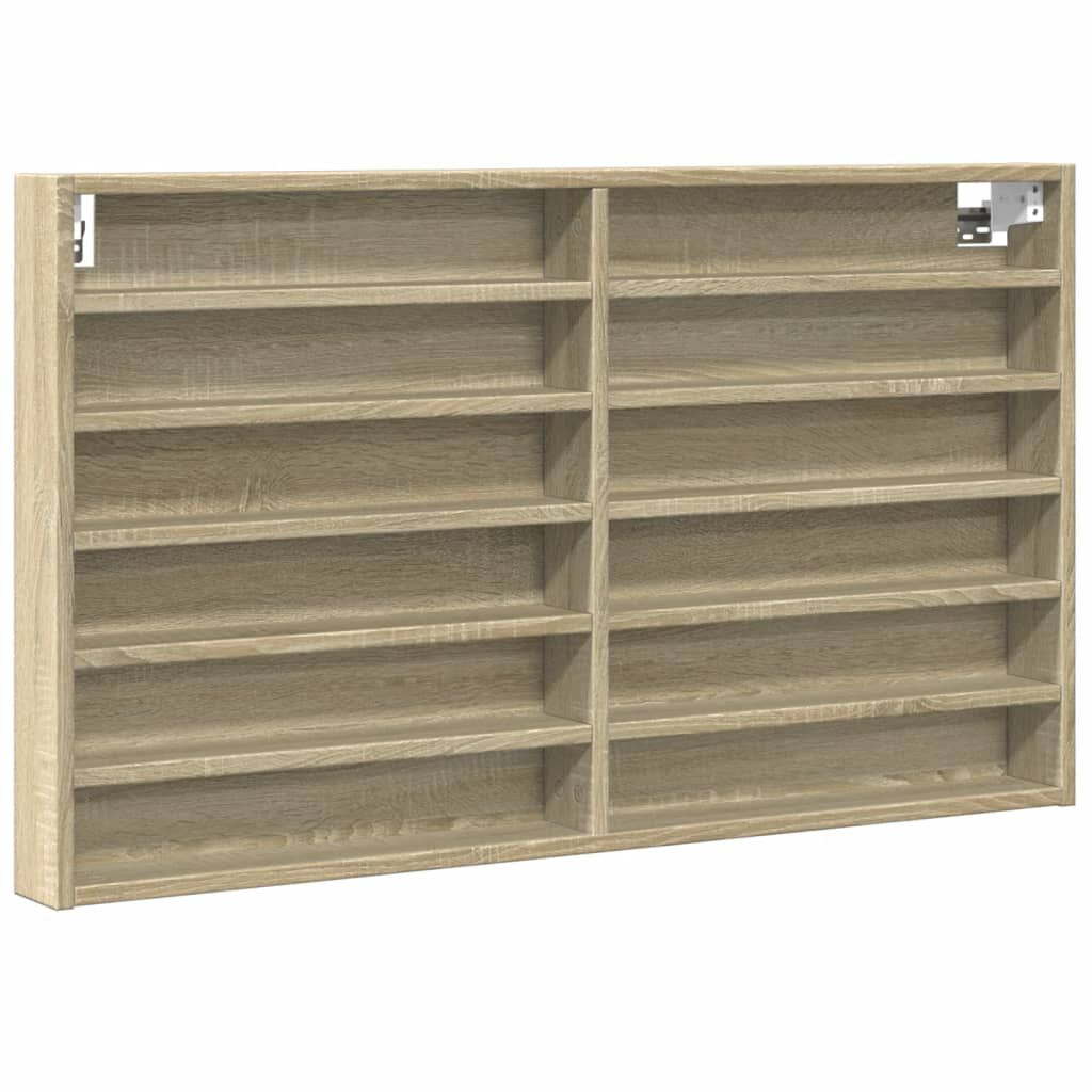 vidaXL Βιτρίνα Χρώμα Sonoma Δρυς 100x8,5x58 εκ. από Επεξεργασμένο Ξύλο