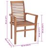 vidaXL Καρέκλες Τραπεζαρίας 4 τεμ. Μασίφ Ξύλο Teak με Μπεζ Μαξιλάρια