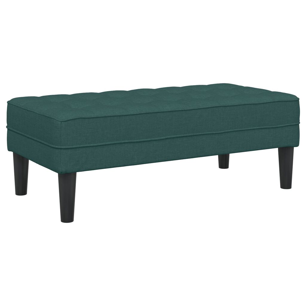 vidaXL Παγκάκι Σκούρο Πράσινο 113x57x39 εκ. Υφάσματος