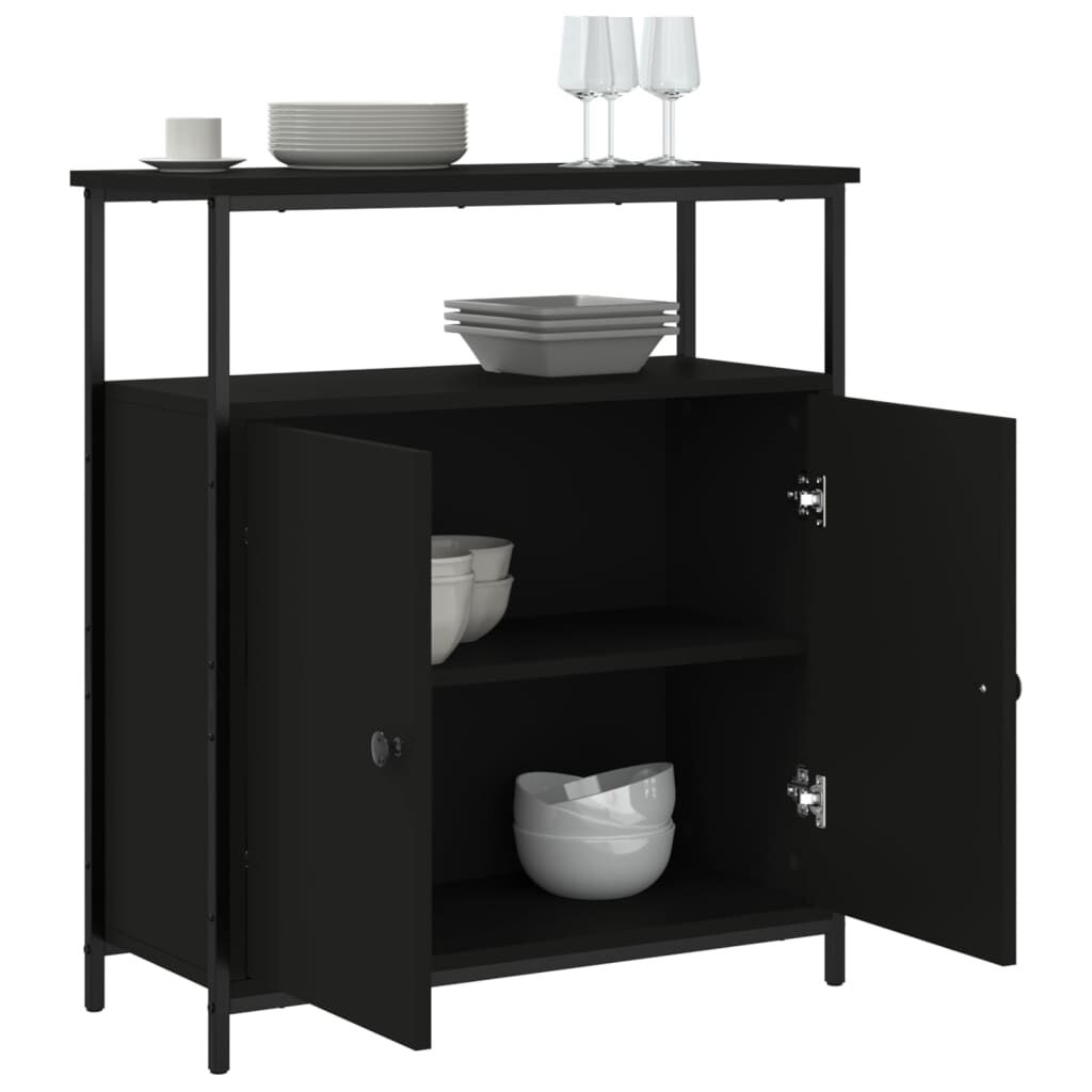vidaXL Ντουλάπι Μαύρο 70 x 30 x 80 εκ. από Επεξεργασμένο Ξύλο
