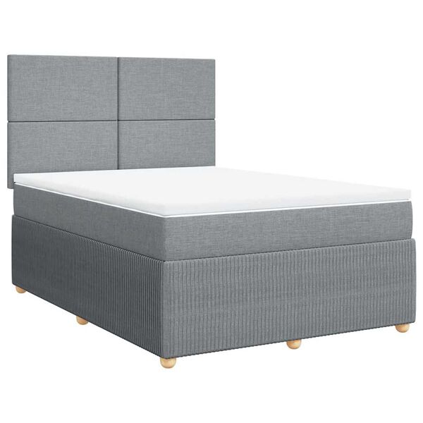 vidaXL &Kappa;&rho;&epsilon;&beta;ά&tau;&iota; Boxspring &mu;&epsilon; &Sigma;&tau;&rho;ώ&mu;&alpha; &Alpha;&nu;&omicron;&iota;&chi;&tau;ό &Gamma;&kappa;&rho;&iota; 140x190 &epsilon;&kappa;. &Upsilon;&phi;&alpha;&sigma;&mu;ά&tau;&iota;&nu;&omicron;
