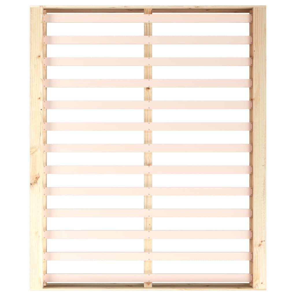 vidaXL Πλαίσιο Κρεβατιού 150 x 200 εκ. Μασίφ Ξύλο King Size