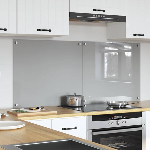 vidaXL Πίσω Πάνελ Κουζίνας 2 pcs Ανοιχτό γκρι 70 x 60 cm