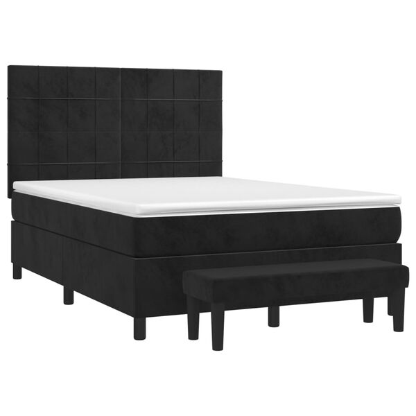 vidaXL &Kappa;&rho;&epsilon;&beta;ά&tau;&iota; Boxspring &mu;&epsilon; &Sigma;&tau;&rho;ώ&mu;&alpha; &Mu;&alpha;ύ&rho;&omicron; 140x200 &epsilon;&kappa;. &Beta;&epsilon;&lambda;&omicron;ύ&delta;&iota;&nu;&omicron;