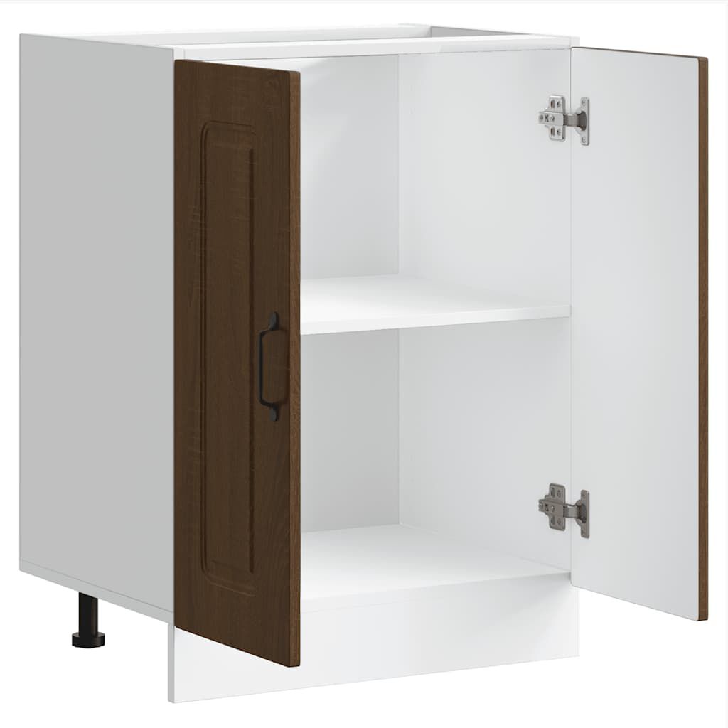 vidaXL Ντουλάπι βάσης νεροχύτη Kalmar Καφέ δρυς 60x46x81,5 εκ.
