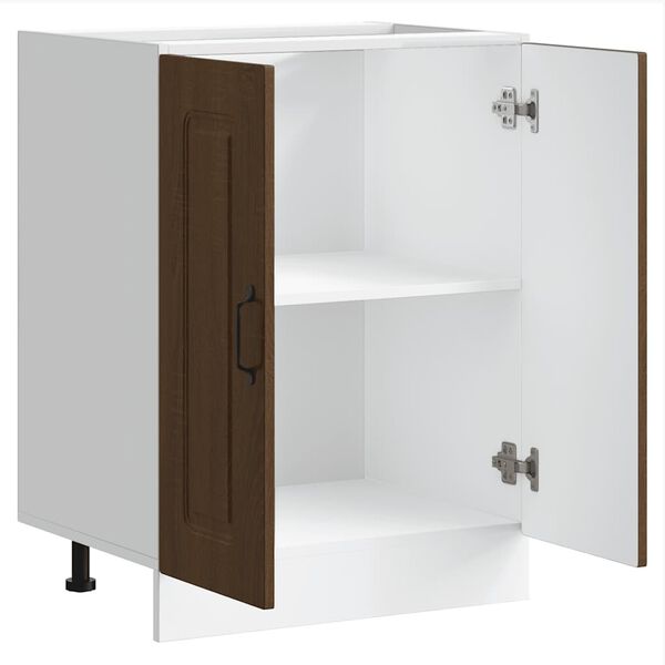 vidaXL Ντουλάπι βάσης νεροχύτη Kalmar Καφέ δρυς 60x46x81,5 εκ.