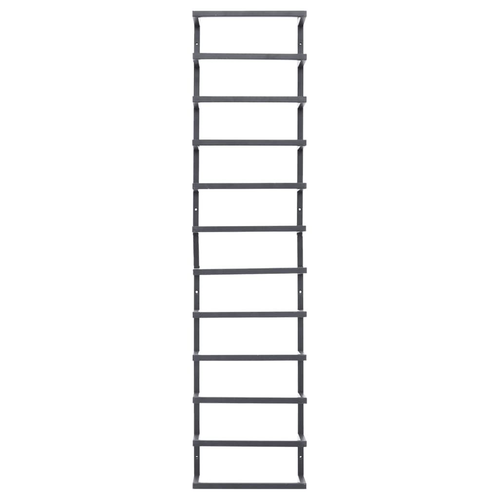 vidaXL Βάση για Πετσέτες Επιτοίχια Μαύρη 24 x 12 x 96 εκ. Ατσάλινη