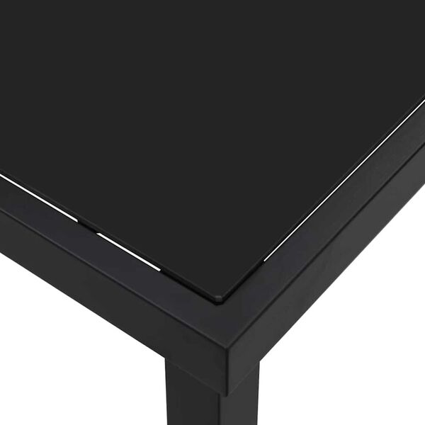 vidaXL Τραπέζι Κήπου Μαύρο 80 x 80 x 73 εκ Μασίφ ξύλο teak