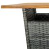 vidaXL Τραπέζι Μπαρ Γκρι 60x60x110 εκ. Συνθετικό Ρατάν / Ξύλο Ακακίας