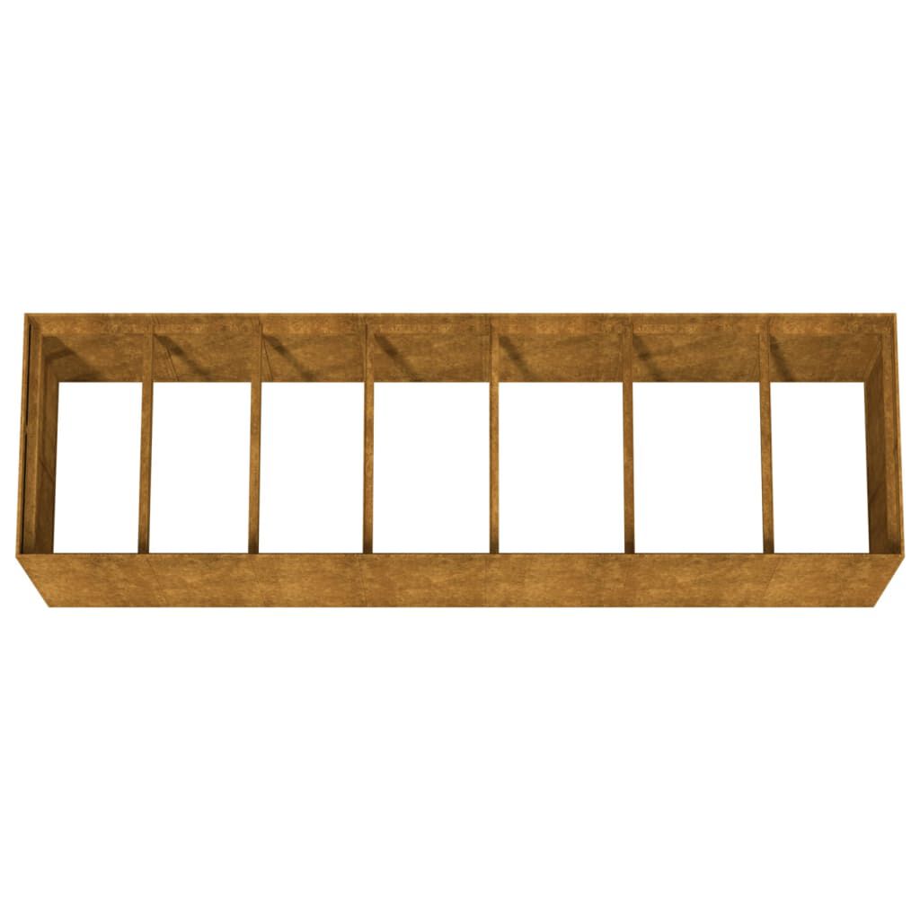 vidaXL Ζαρντινιέρα 280 x 80 x 80 εκ. από Ατσάλι Σκληρυθέν στον Αέρα