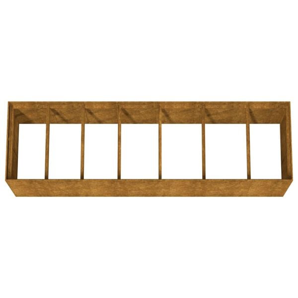 vidaXL Ζαρντινιέρα 280 x 80 x 80 εκ. από Ατσάλι Σκληρυθέν στον Αέρα