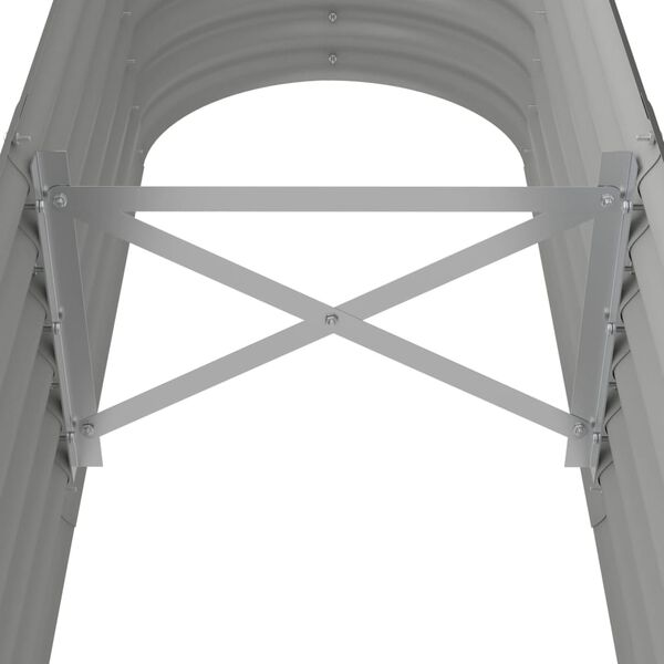 vidaXL Ζαρντινιέρα Υπερυψωμένη Γκρι 152x40x36 εκ. Ατσάλι Ηλεκτρ. Βαφή