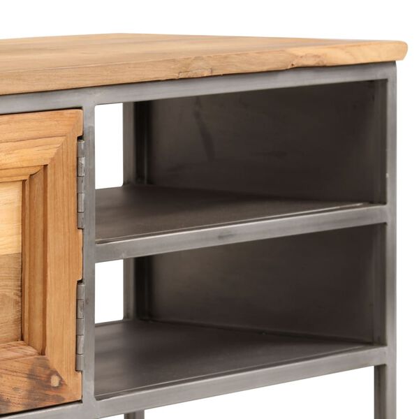 vidaXL Έπιπλο Τηλεόρασης 120x30x40 εκ. Ανακυκλωμένο Ξύλο Teak & Ατσάλι