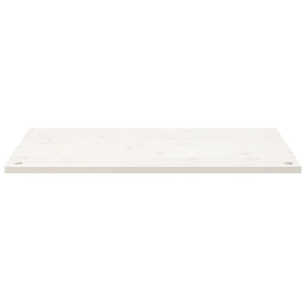 vidaXL Επιφάνεια Γραφείου Λευκή 110x55x2,5 εκ. από Μασίφ Ξύλο Πεύκου