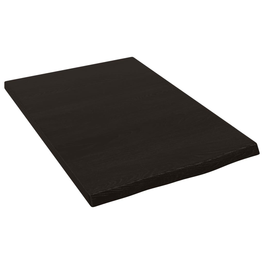 vidaXL Ράφι Τοίχου Σκούρο Καφέ 40x60x2 εκ. Επεξεργ. Μασίφ Ξύλο Δρυός