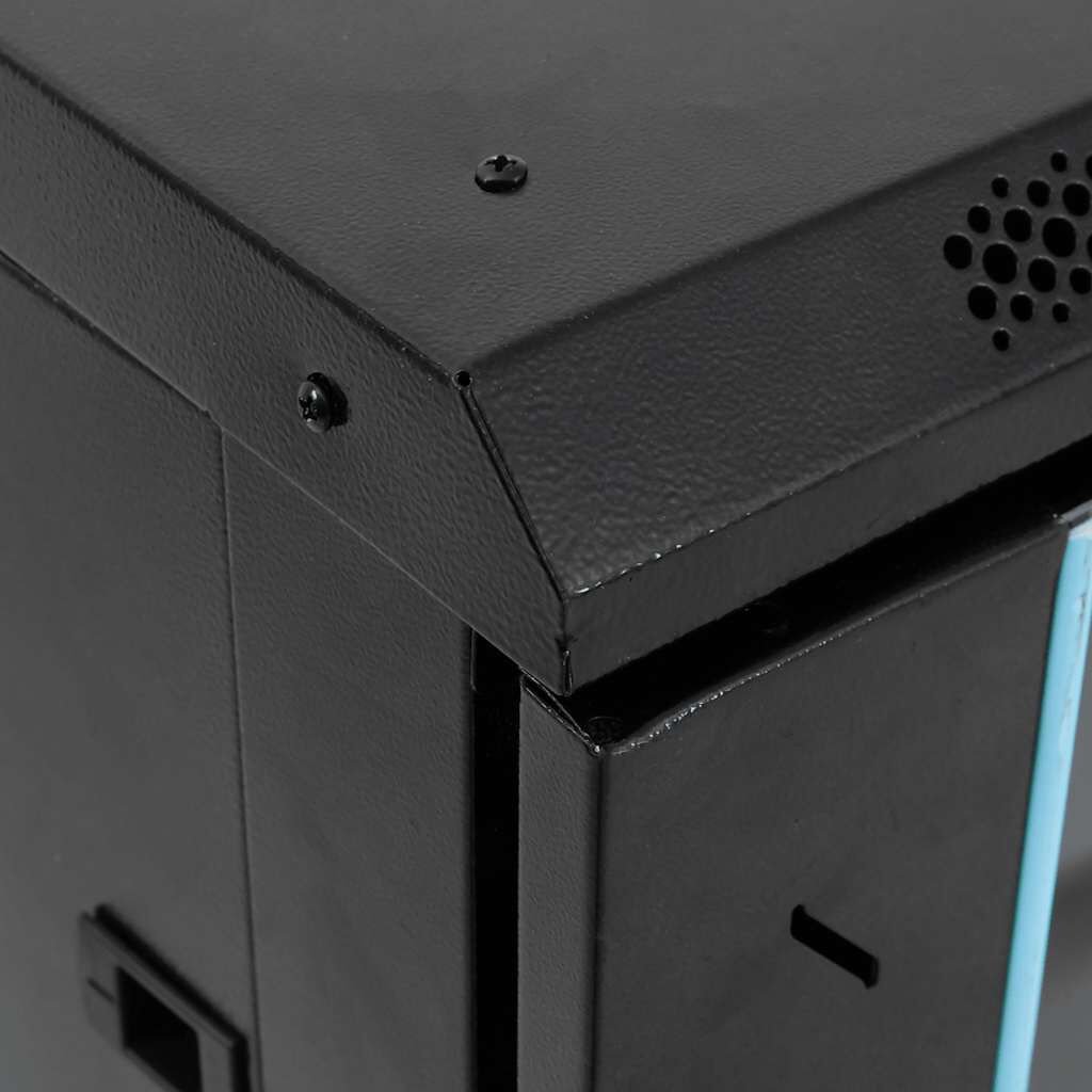 vidaXL Καμπίνα Δικτύου 15U 19" IP20 Μαύρη 60x45x86 εκ.