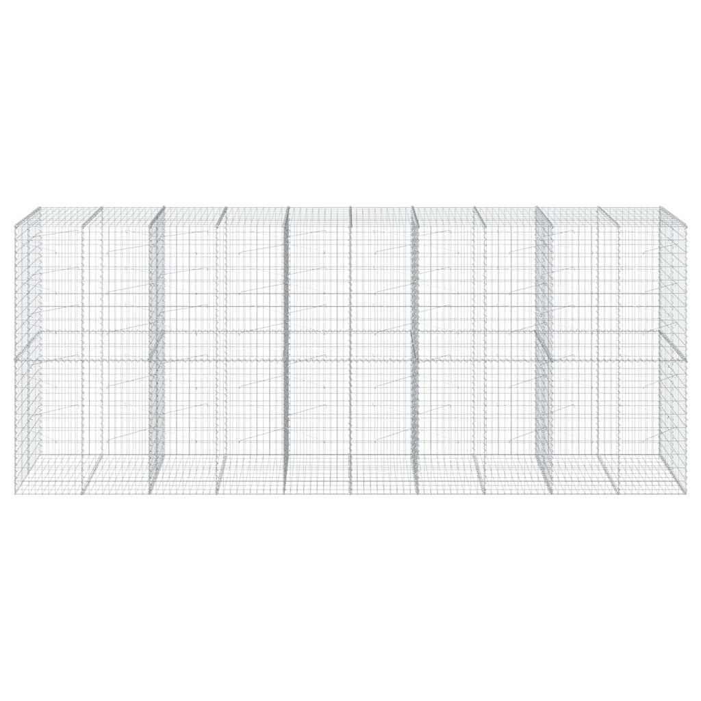 vidaXL Συρματοκιβώτιο με Κάλυμμα 500x100x200εκ από Γαλβανισμένο Χάλυβα