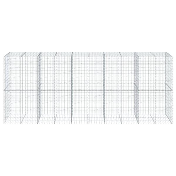vidaXL Συρματοκιβώτιο με Κάλυμμα 500x100x200εκ από Γαλβανισμένο Χάλυβα